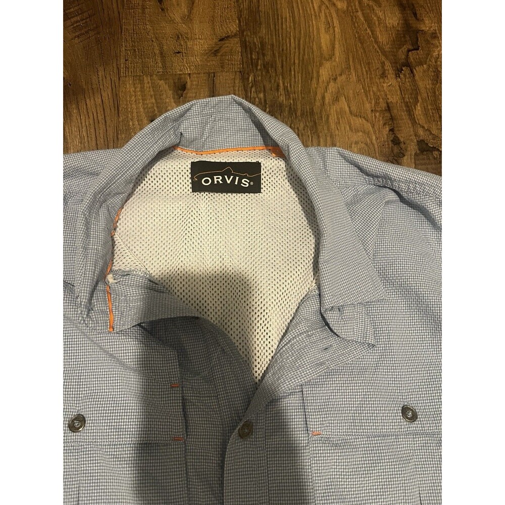Orvis Men’s Fishing Shirt XL Blue Vented Performance Button Down Long Sleeve - Picture 7 of 12